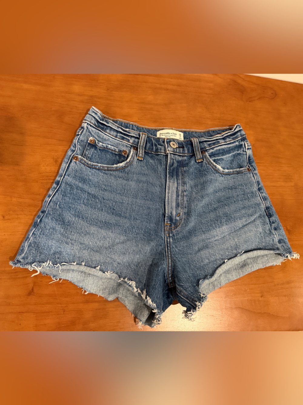 Abercrombie & Fitch Distressed Blue Denim Cutoff Shorts